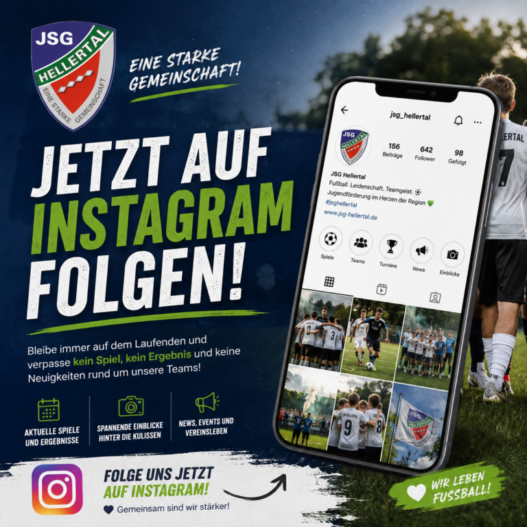 Jetzt auf Instagram folgen – kein Spiel und kein Ergebnis mehr verpassen!